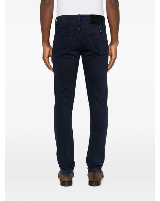Jacob Cohen Blue Logo-Patch Slim-Fit Jeans for men