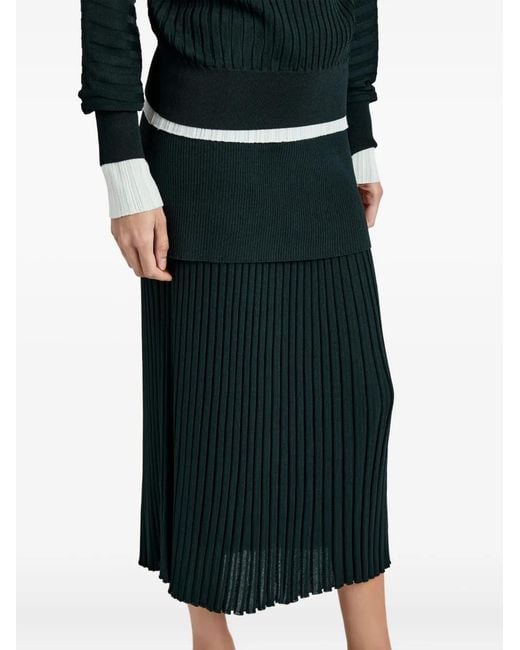 Proenza Schouler Green Luiza Ribbed Midi Skirt