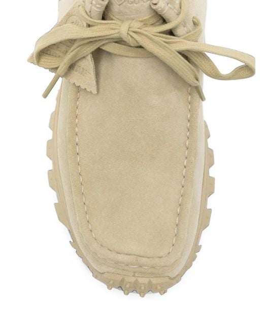 Moncler White X Clarks Wallabee Vibram Ankle Boots for men