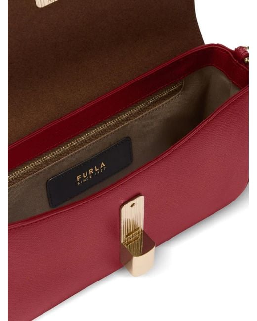 Furla レザーショルダーバッグ Red