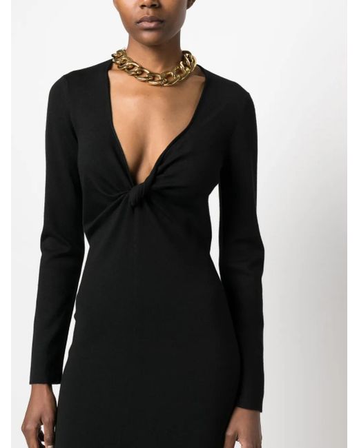 Tom Ford Black V-Neck Knitted Dress