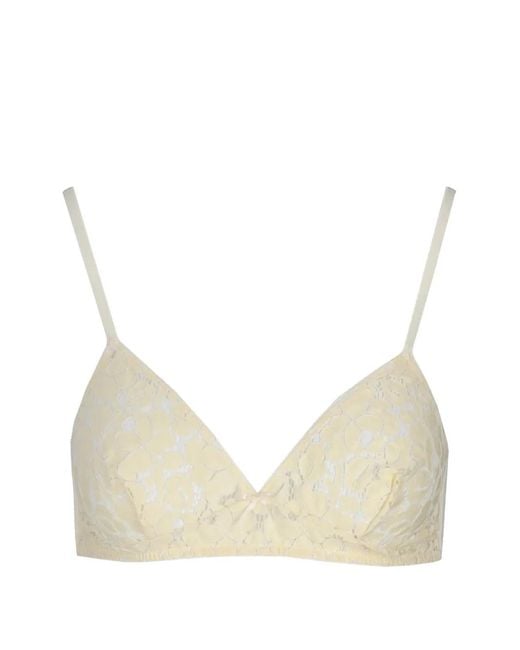 Laura Urbinati Natural Lace-Pattern Bras