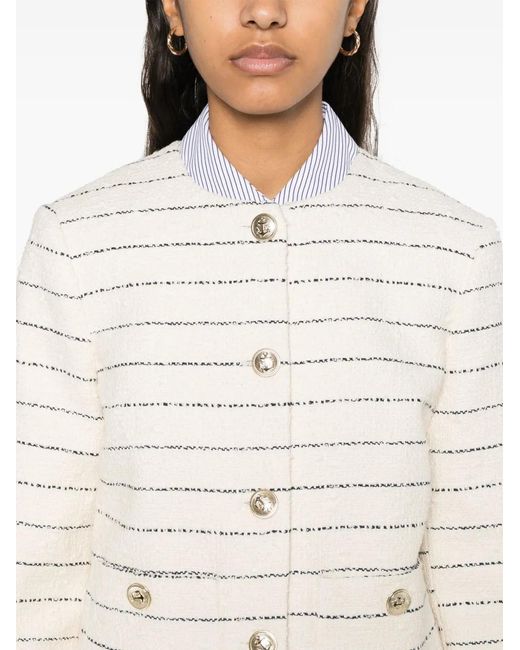 Semicouture White Tweed Jacket
