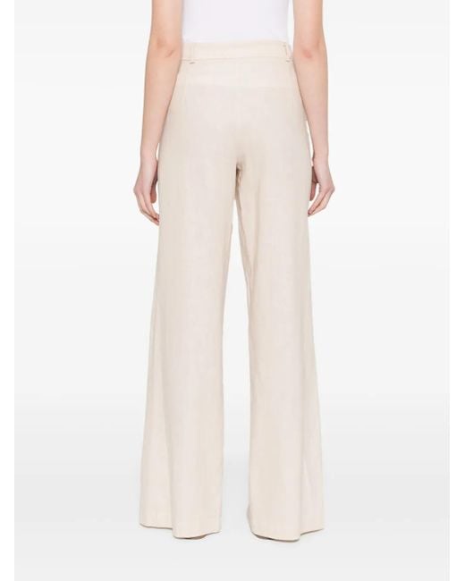 Mariuccia Milano White Front-Slits Trousers