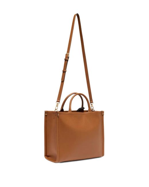 Liu Jo Brown Medium Logo-Plaque Tote Bag