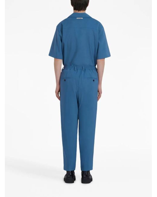 Marni Tropical Hose Mit Bundfalten in Blue für Herren