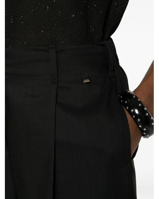 Herno Black Pleated Trousers