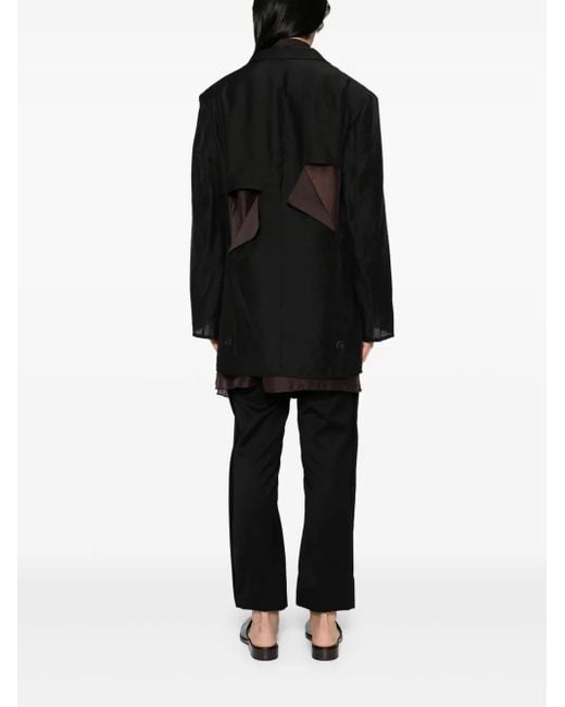 Yohji Yamamoto Black Cut-Out Blazer for men