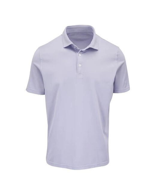Fedeli Purple Short-Sleeve Polo Shirt for men
