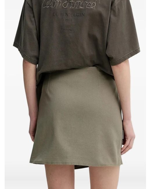 Marc O' Polo Green Wrap-Effect Buckle Mini Skirt