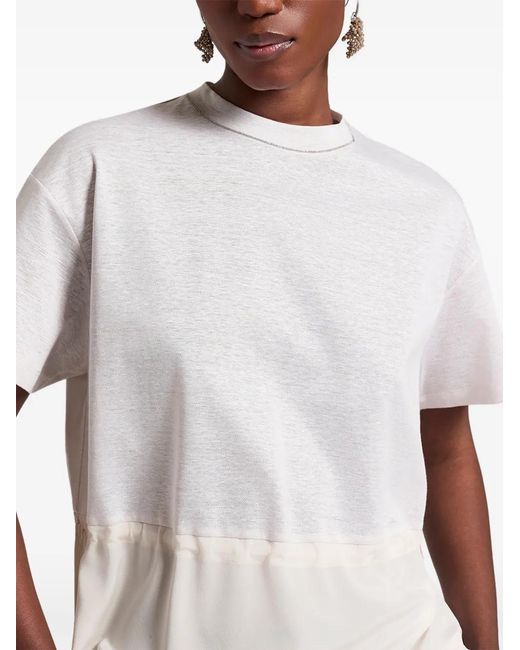 Peserico White Drawstring T-Shirt