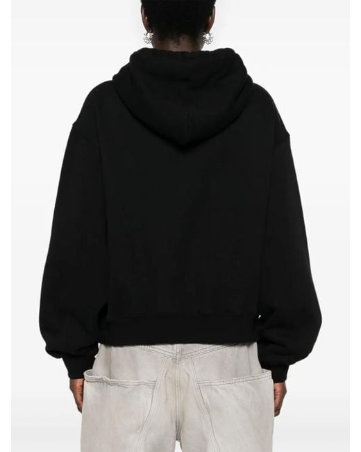 Alexander Wang Black Cotton-Blend Hoodie