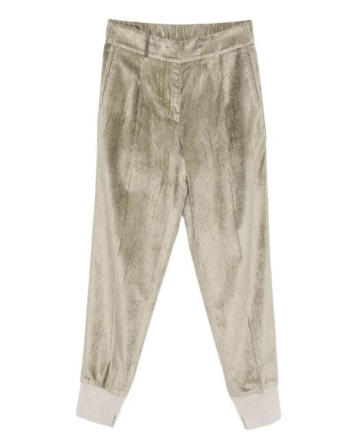 Pantaloni A Coste di Peserico in Natural
