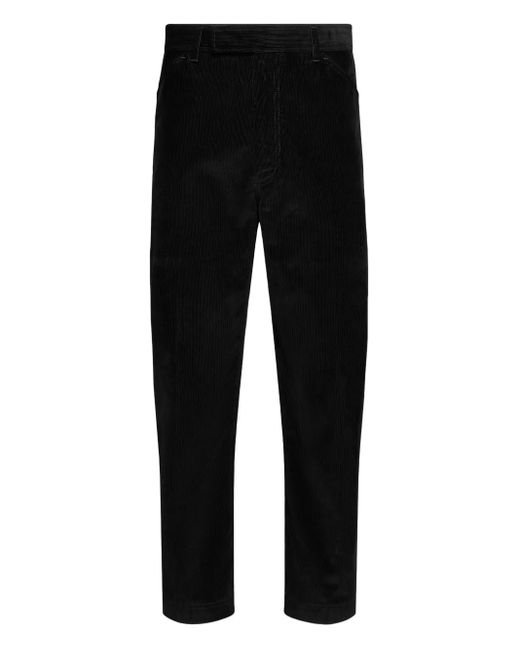 Thom Browne Black Corduroy Tapered Chino Trousers for men