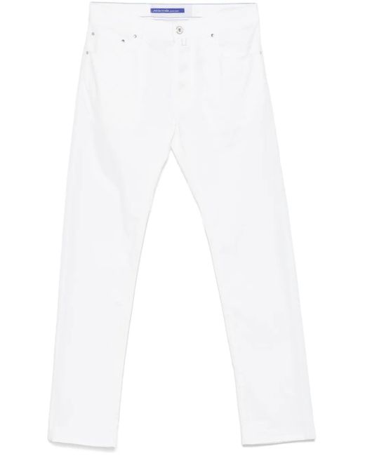 Jacob Cohen White Bard Trousers for men