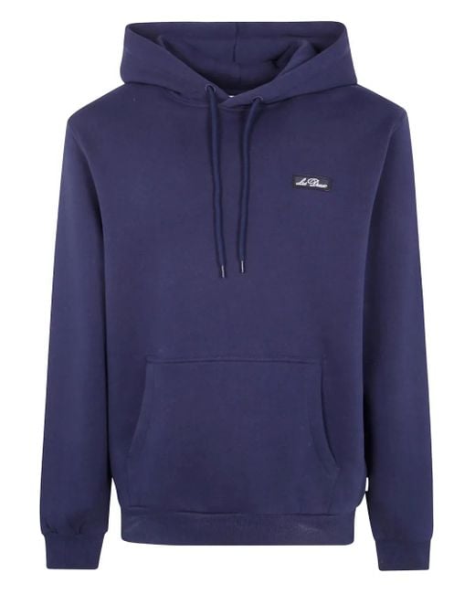 Les Deux Hoodie Met Logopatch in het Blue voor heren