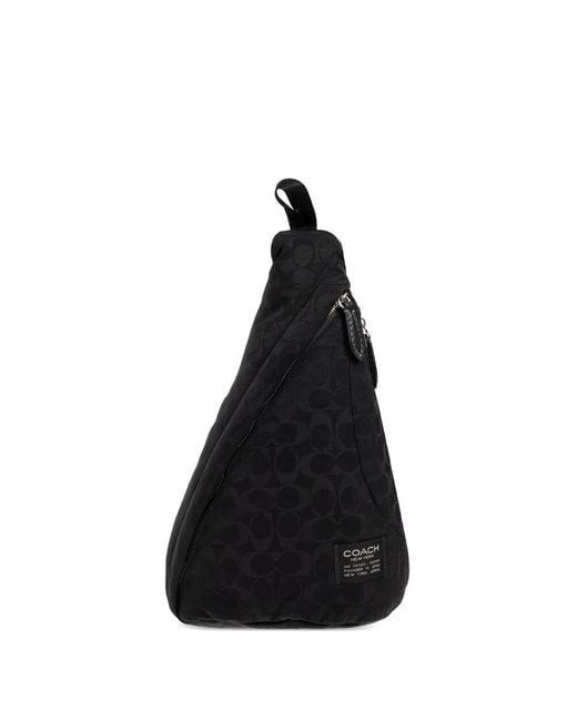 COACH Black Lachlan Sling Bag for men