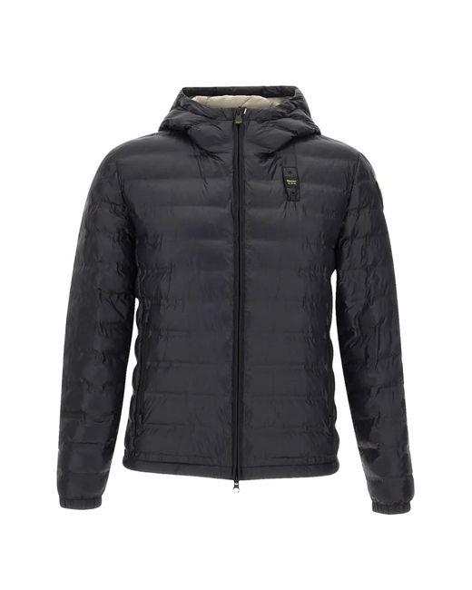 Blauer Gray Quilted Hooded Down Jackets for men