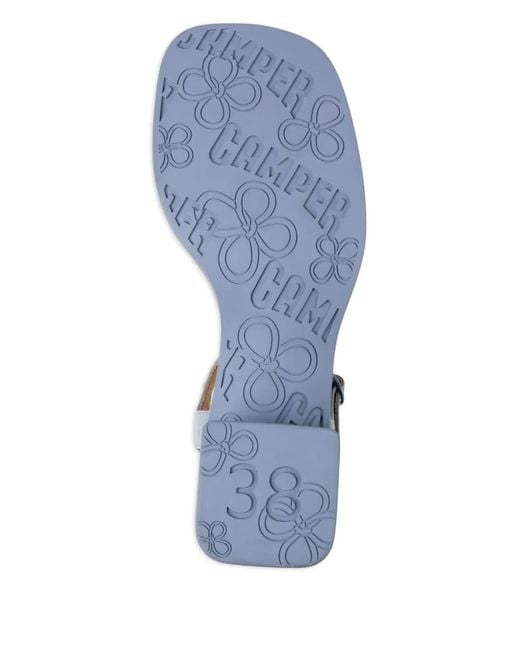 Camper Blue Kora Leather Sandals