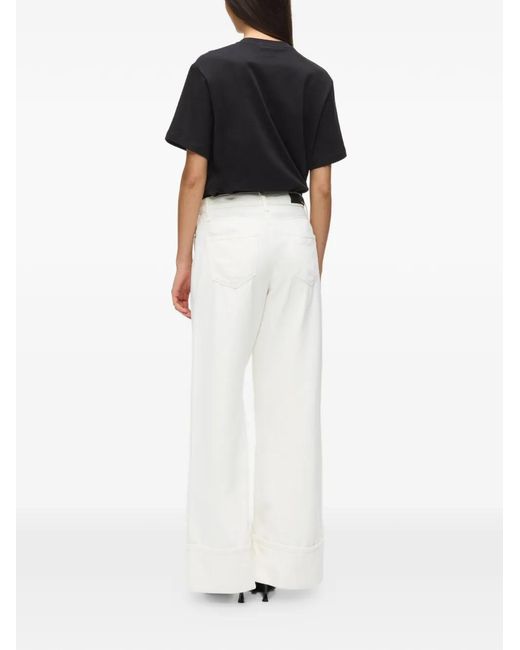 Karl Lagerfeld White Belt-Loop Pocket Trousers