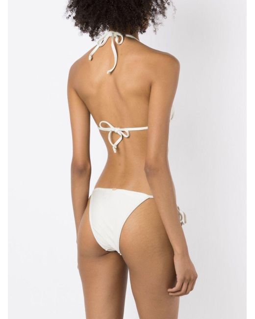 Adriana Degreas White Bead-embellished Bikini