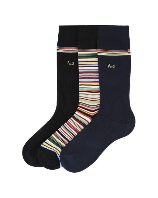 Paul Smith Black Striped Socks for men