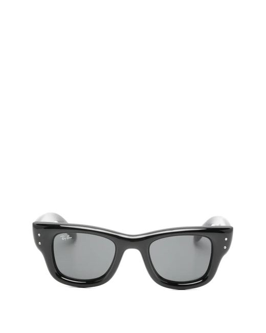 Ray-Ban Gray Wayfarer Puffer Crystal-Embellished Sunglasses