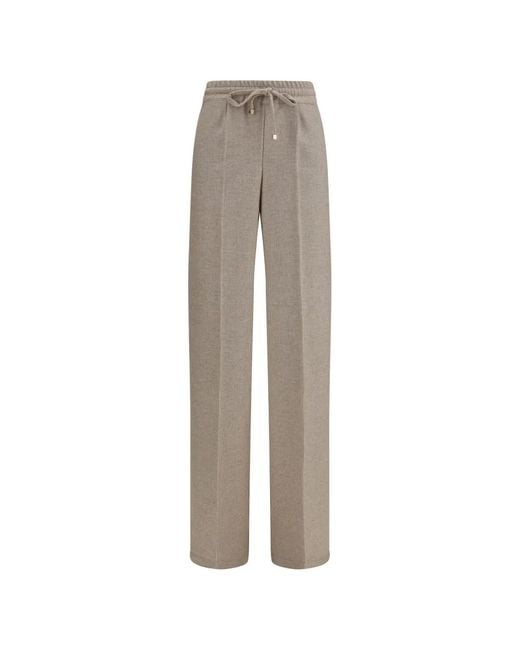 Kiton Natural Check-Pattern Drawstring Trousers