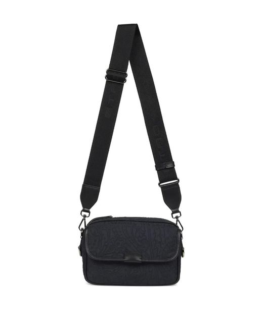 Etro Black Small Nylon Jacquard Camera Case for men