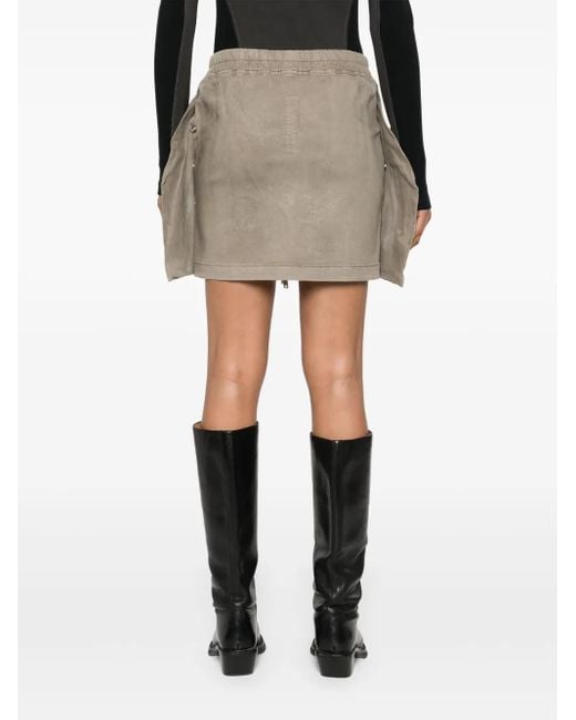 Rick Owens Gray Babel Mini Skirt