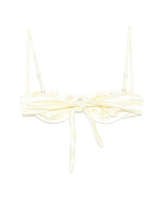 Isa Boulder White Static Weave Bikini Top