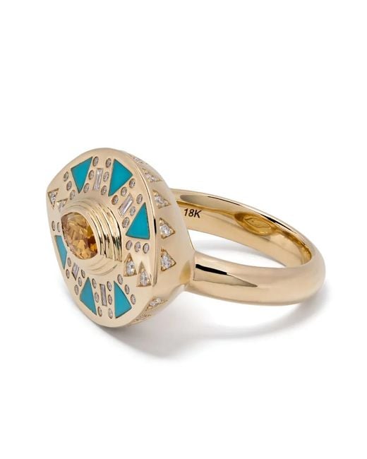Harwell Godfrey Metallic 18Kt Cleopatra's Tear Cocktail Ring
