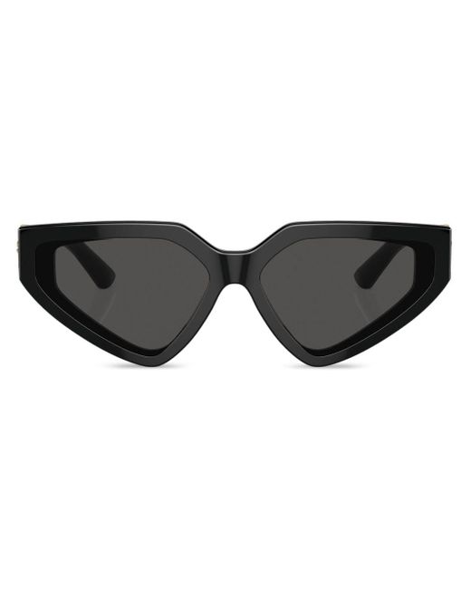 Dolce & Gabbana Black Precious Cat-eye Sunglasses