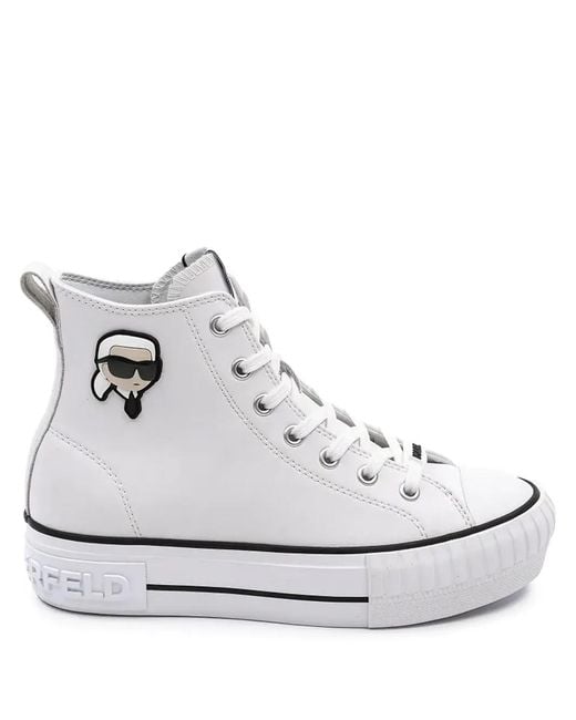 Karl Lagerfeld White Ikonik Karl Hi-Tops