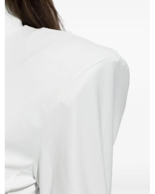 IRO White Azales Padded-Shoulder Bodysuit