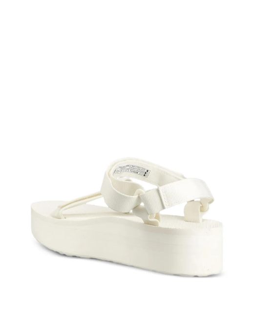 Teva White Flatform Universal Touch-Strap Platform Sandals