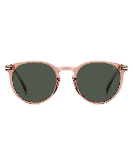 David Beckham Green Round-Frame Sunglasses for men