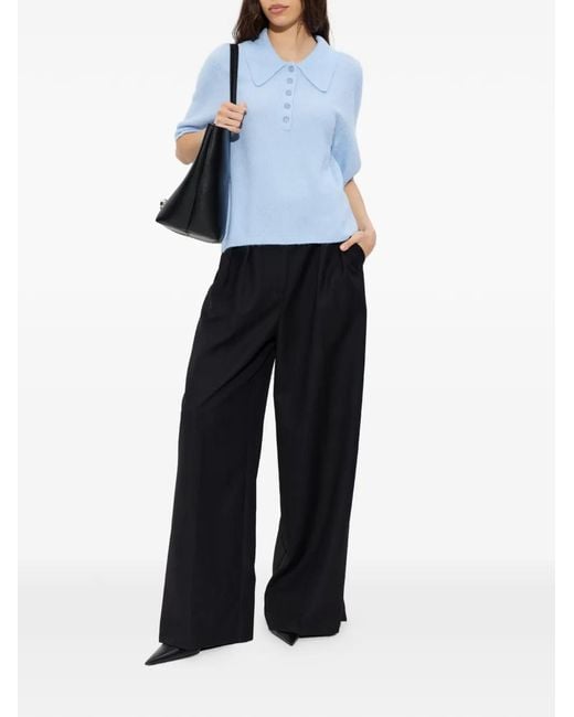 Gestuz Blue Collared Polo Top