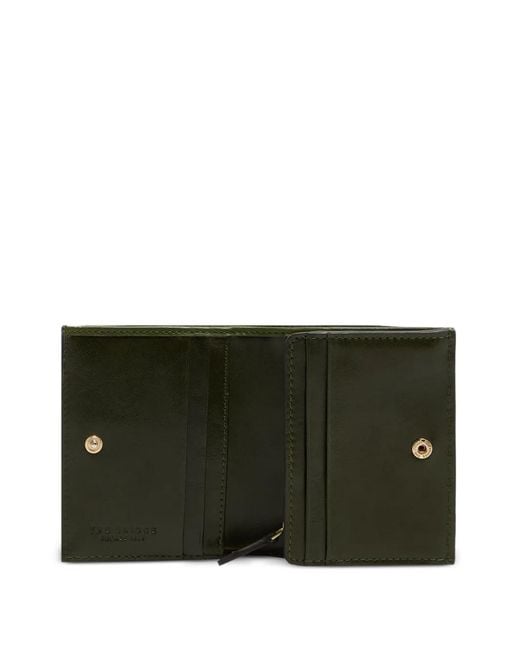 The Bridge Green Logo-Stamped Leather Wallet