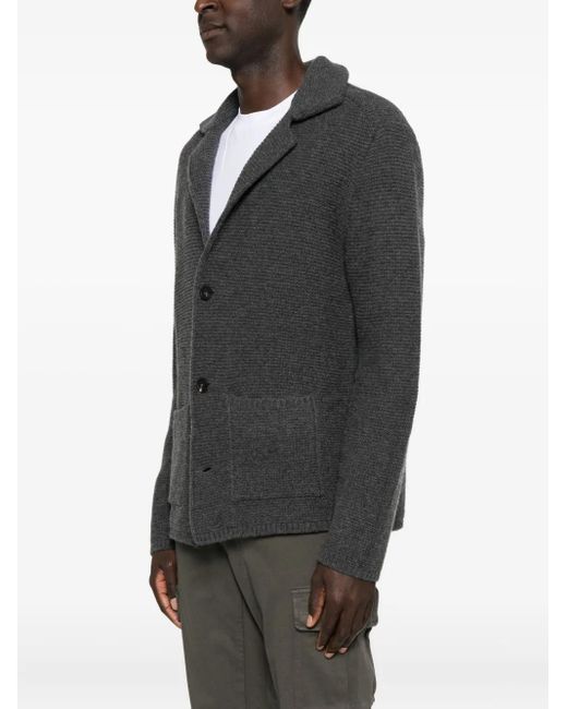 Altea Black Patch-Pocket Buttoned Cardigan for men