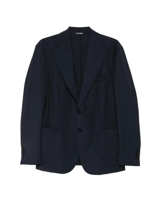 Les Hommes Blue Single-Breated Blazer for men