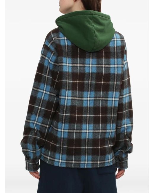 A Bathing Ape Blue Check Patch Pocket Shirt