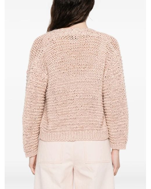 Forte_forte Natural Open-Front Knitted Jacket