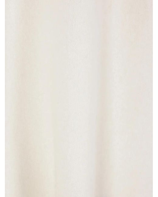 Dusan White Rolled-Cuff Sweater