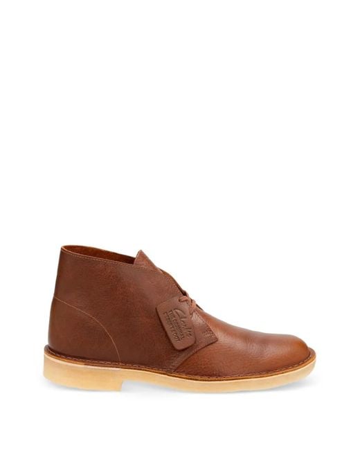 Clarks Brown Tumbled Desert Boots for men
