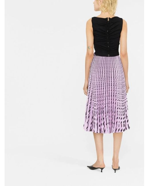 Versace Black Gathered Sleeveless Top