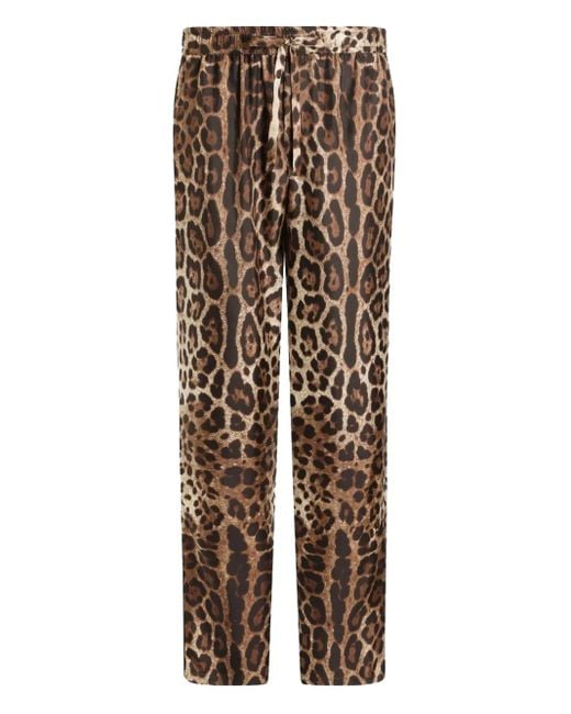Dolce & Gabbana Natural Leopard-Print Lounge Pants for men