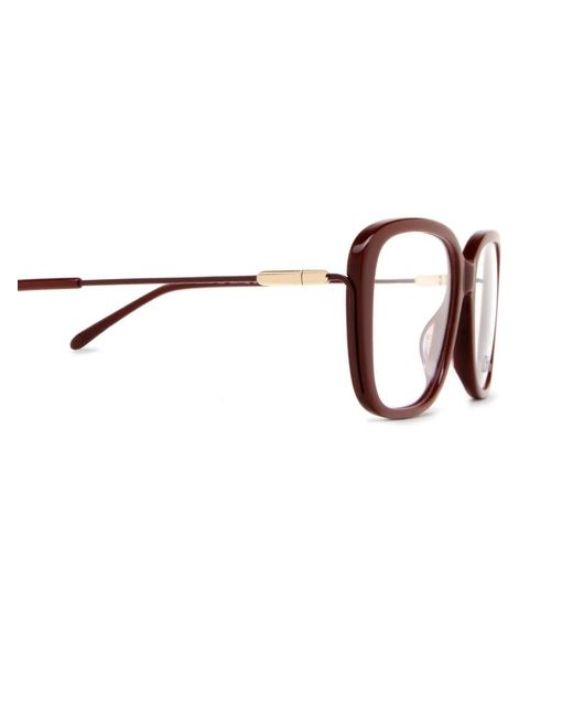 Chloé Brown Brille Mit Eckigem Gestell