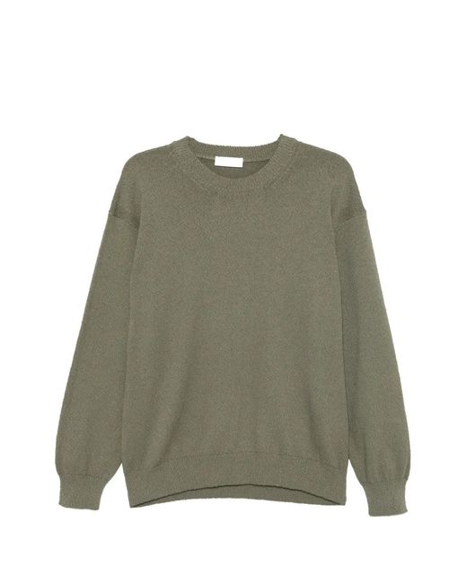 Roberto Collina Green Textured Crew-Neck Sweater for men