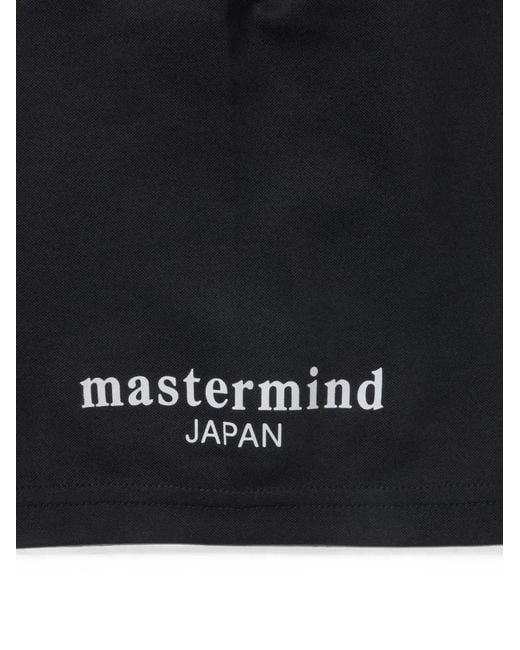 Mastermind Japan Black Logo-Print Side-Slit T-Shirt for men